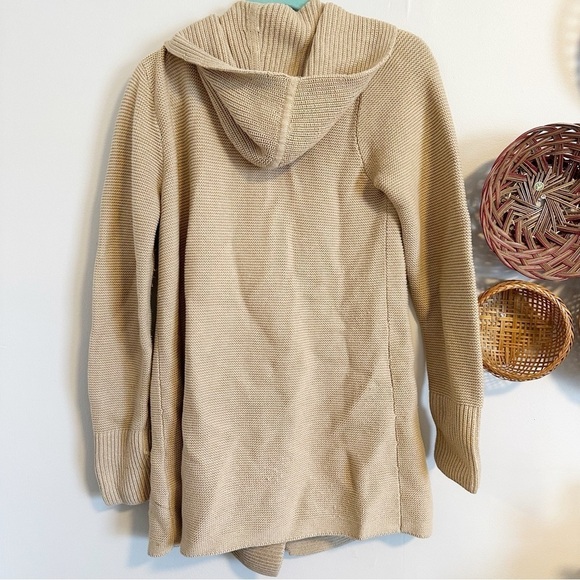 Lands End 100% baumwolle hooded longline cardigan - Picture 2 of 6